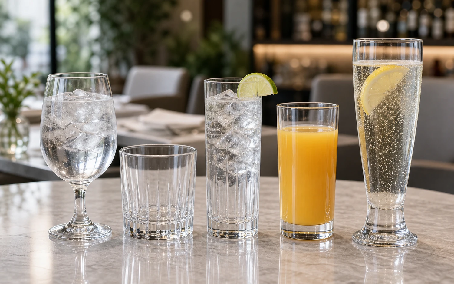 Water, Tumbler & Highball Glasses