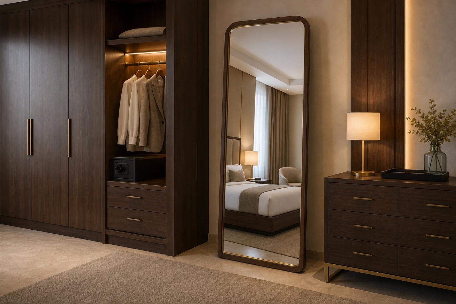 Full-Length Mirror shown in a hospitality interior