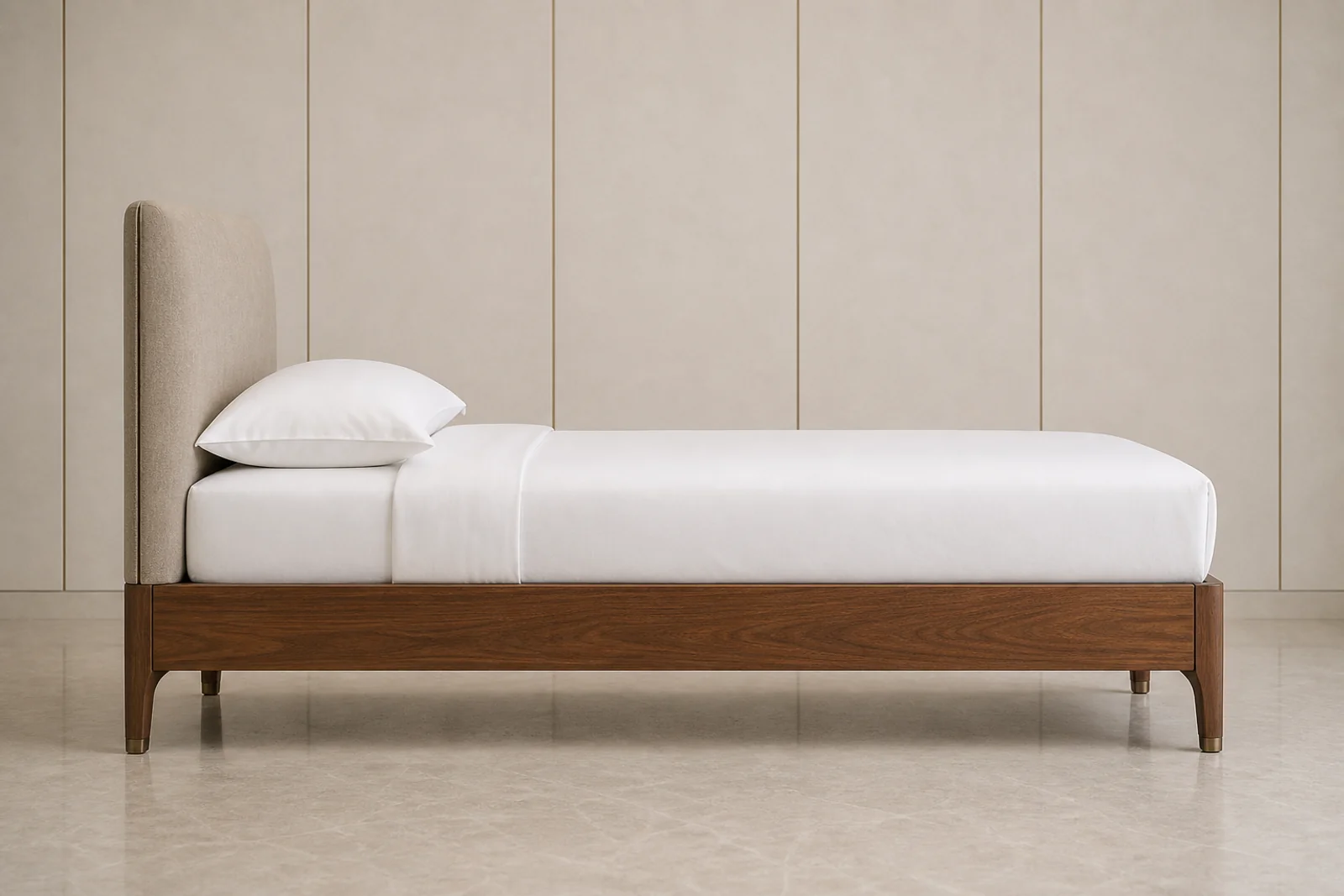Single Bed profile and construction view