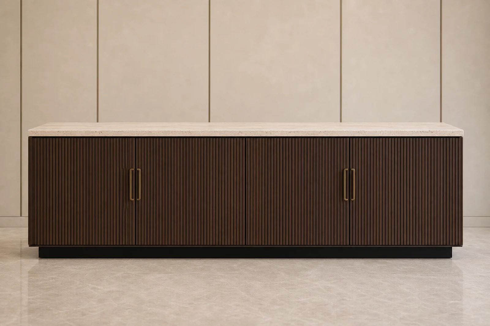 Fluted Sideboard profile and construction view