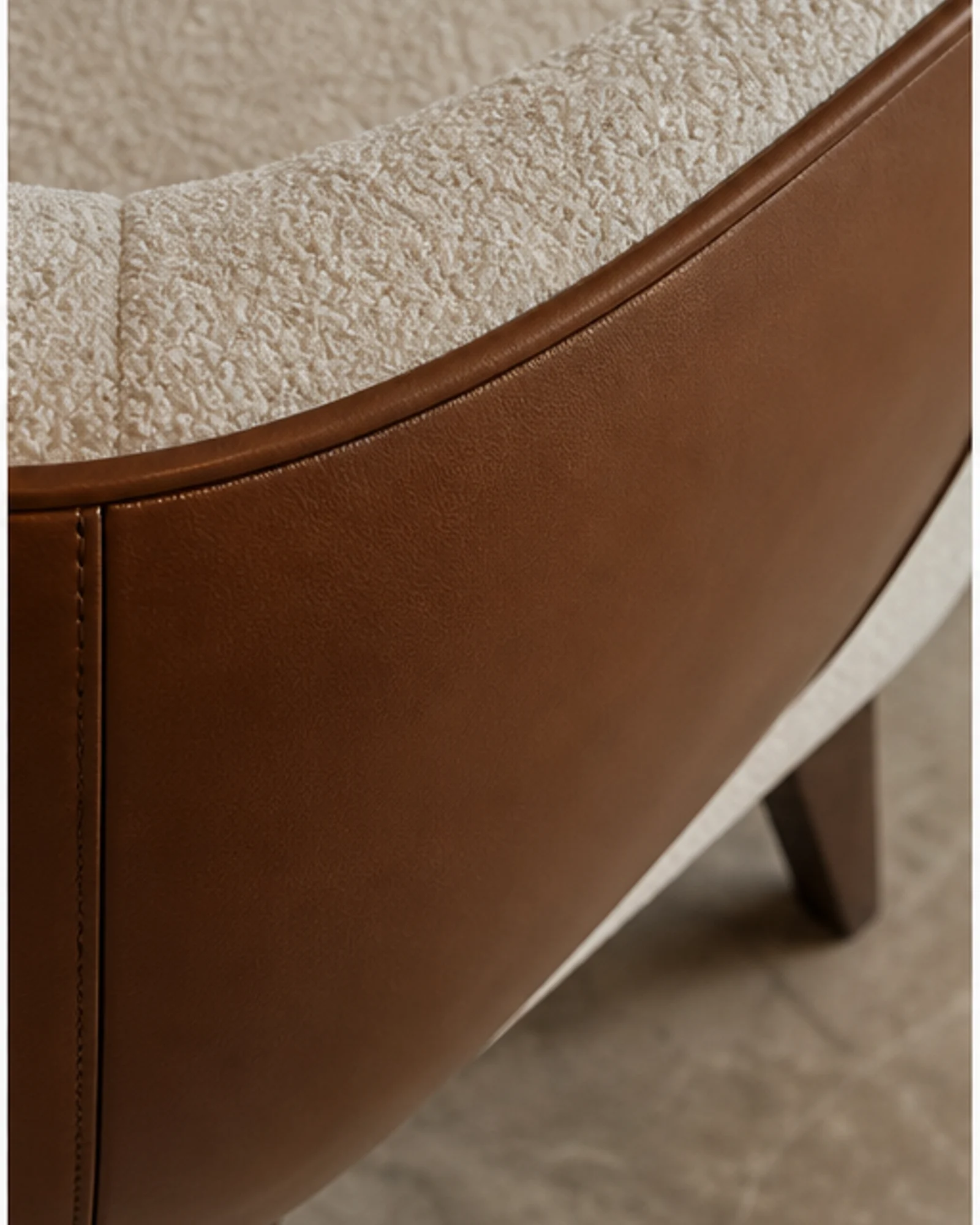 Tailored Lounge Armchair profile and construction view
