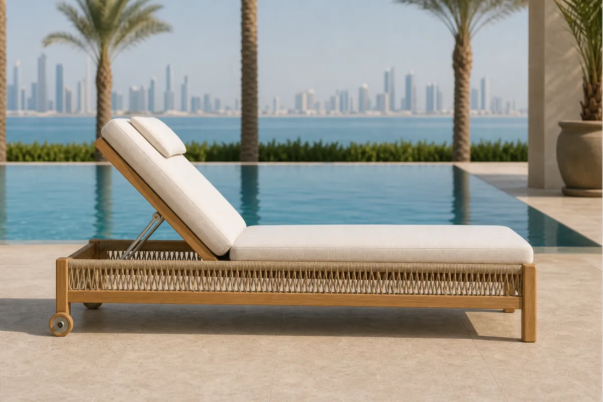 Gulf Pool Chaise Lounger profile and construction view