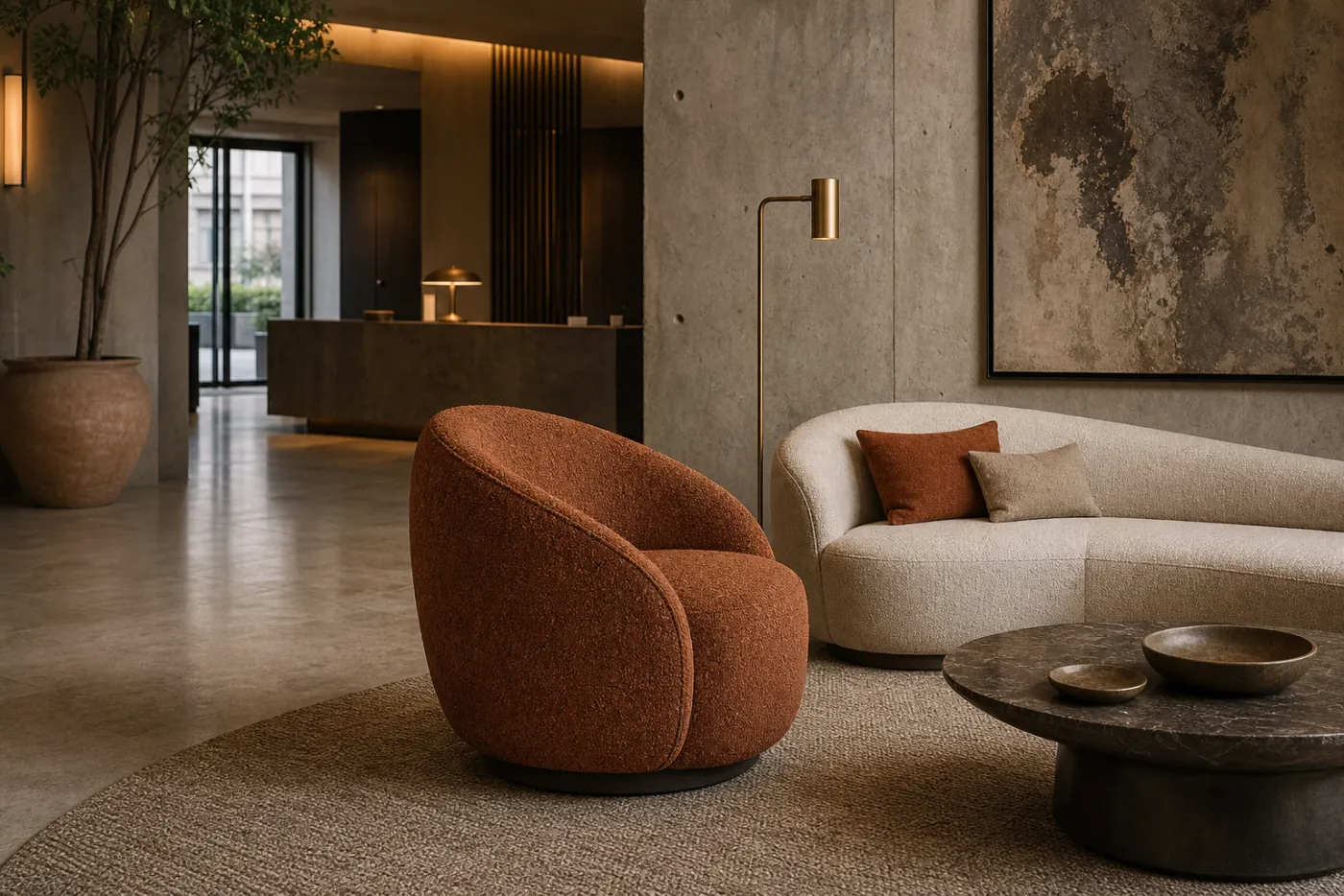 Boutique Accent Chair shown in a hospitality interior