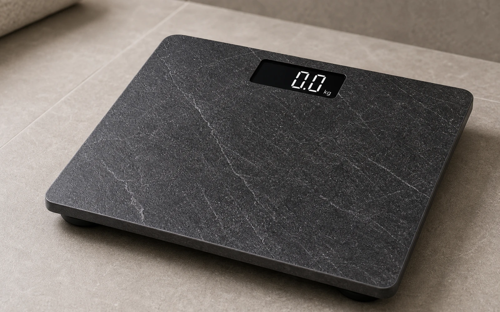 Stone-pattern hotel body scale shown from top and bottom