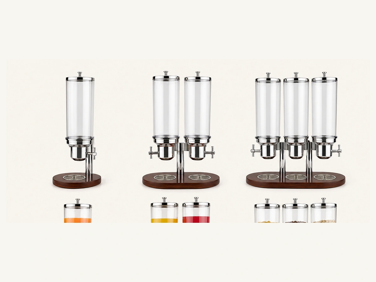 Clear dispenser cylinders and internal cold-drink tube components