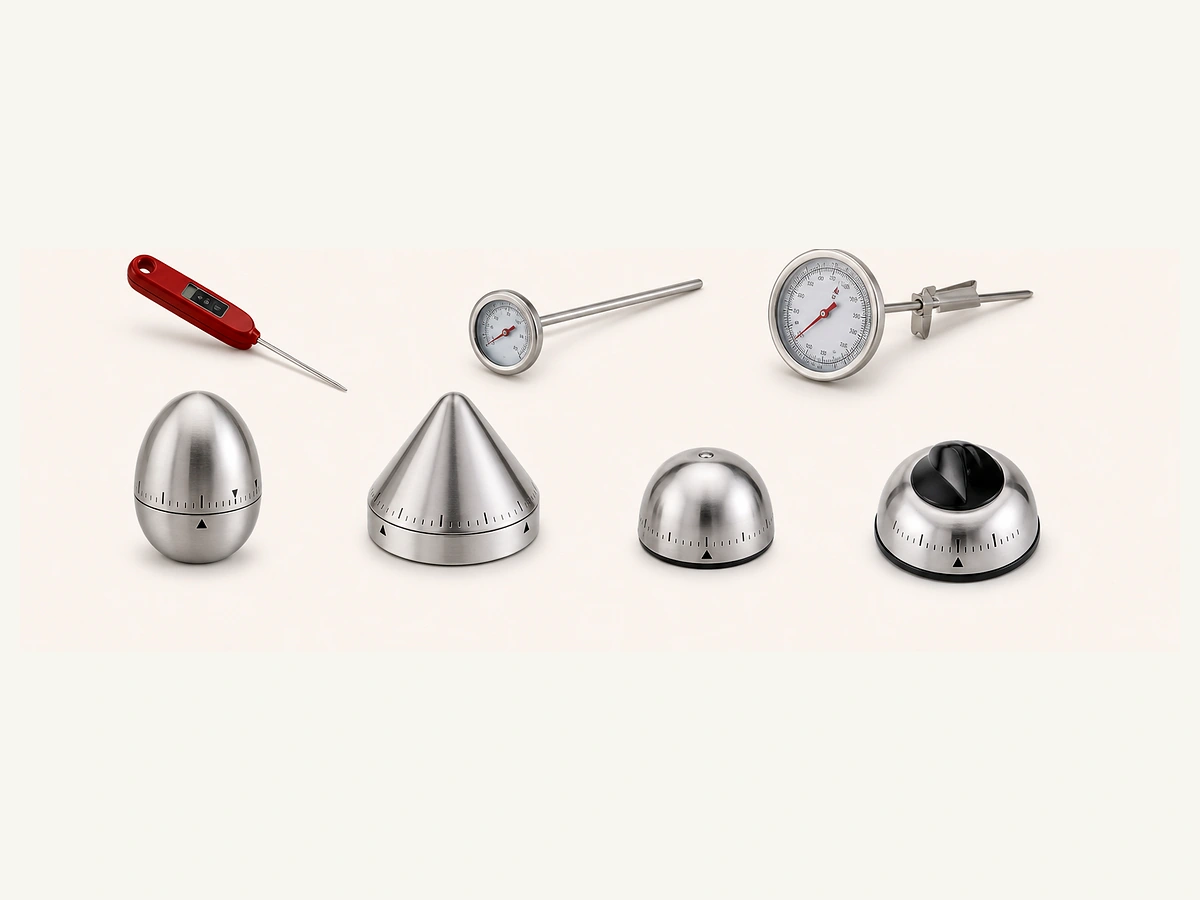 Mechanical kitchen timers and shaped timer formats
